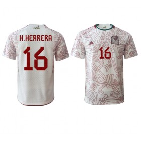 Herren Fußballbekleidung Mexiko Hector Herrera #16 Auswärtstrikot WM 2022 Kurzarm